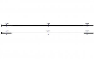 Spoke Sapim CX-Ray Straight 2-2.3-0.9-2.0 x 286 mm
