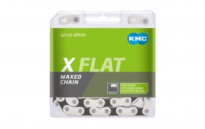 Grandinė KMC X FLAT Silver/Black Waxed
